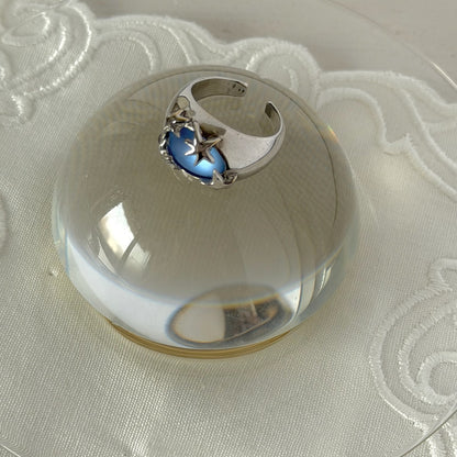 [ sapphire frost ] twinkle ring silver