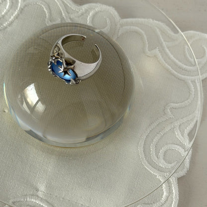 [ sapphire frost ] twinkle ring silver