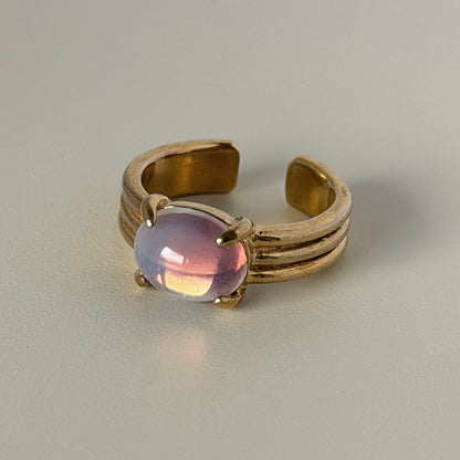[ vintage purple glass ] trois gold