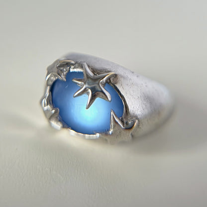 [ sapphire frost ] twinkle ring silver
