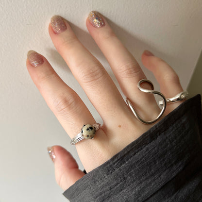 [ dalmatian ] croissant silver