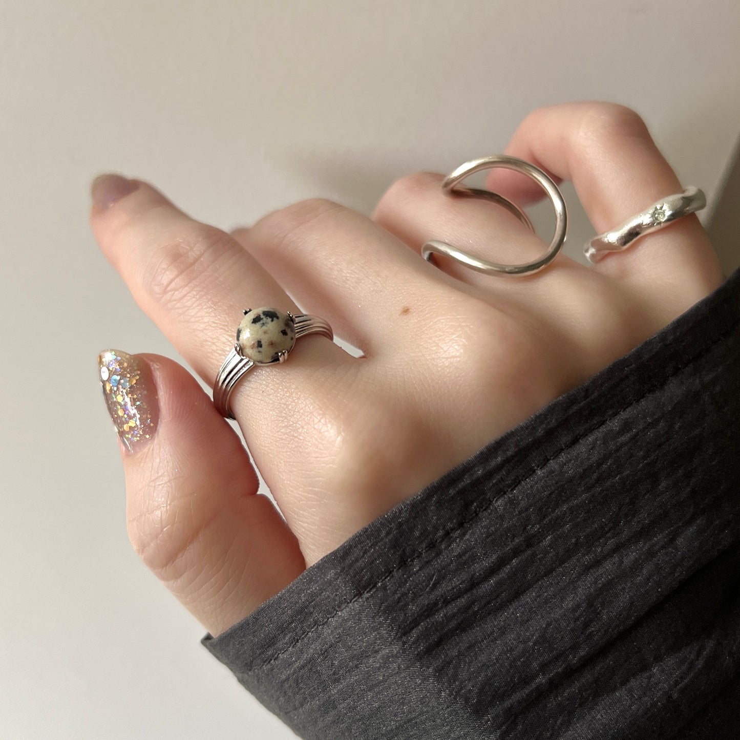 [ dalmatian ] croissant silver