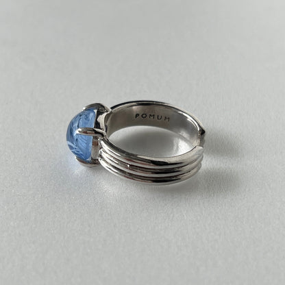 [ sapphire marble ] trois silver