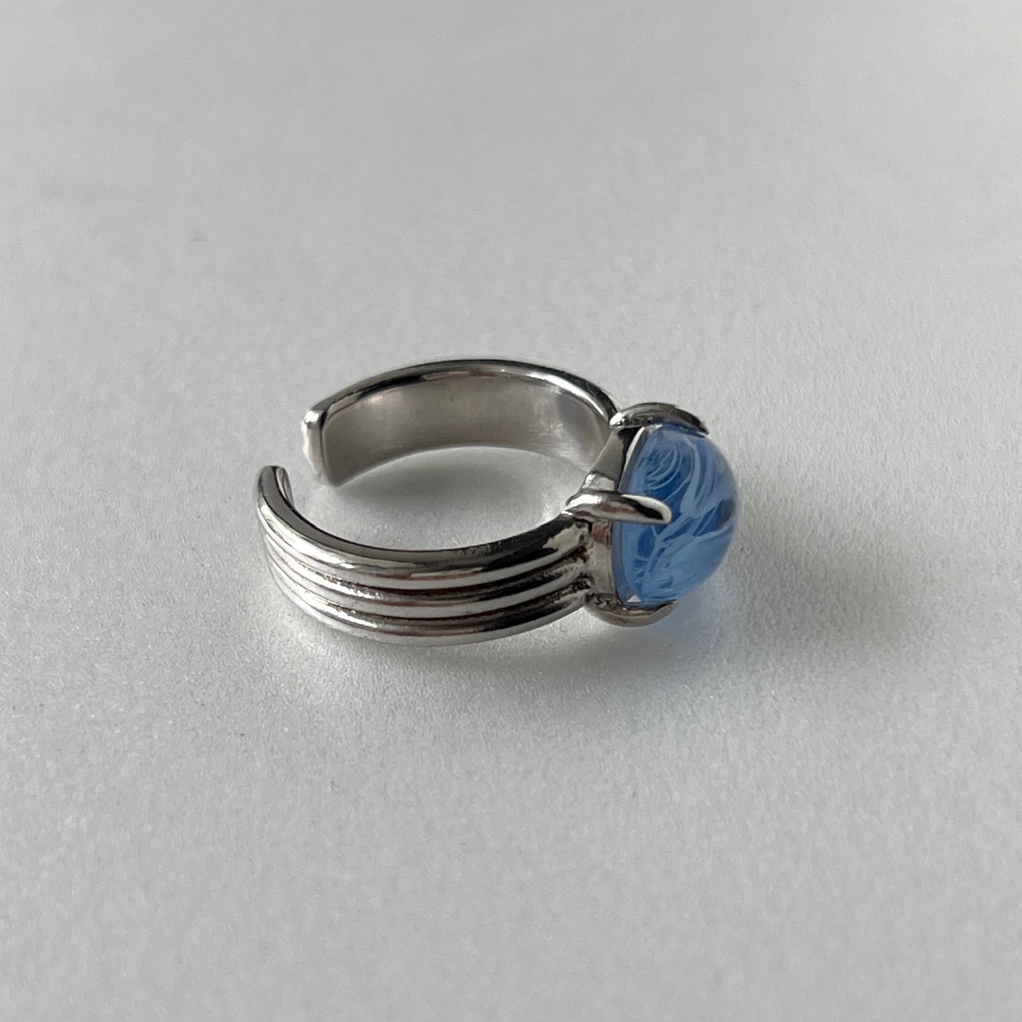 [ sapphire marble ] trois silver