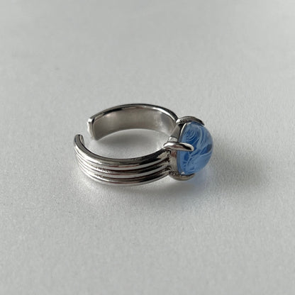 [ sapphire marble ] trois silver