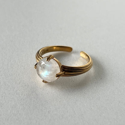 [ rainbow moon stone ] croissant gold