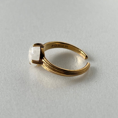 [ rainbow moon stone ] croissant gold