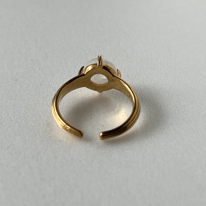 [ rainbow moon stone ] croissant gold