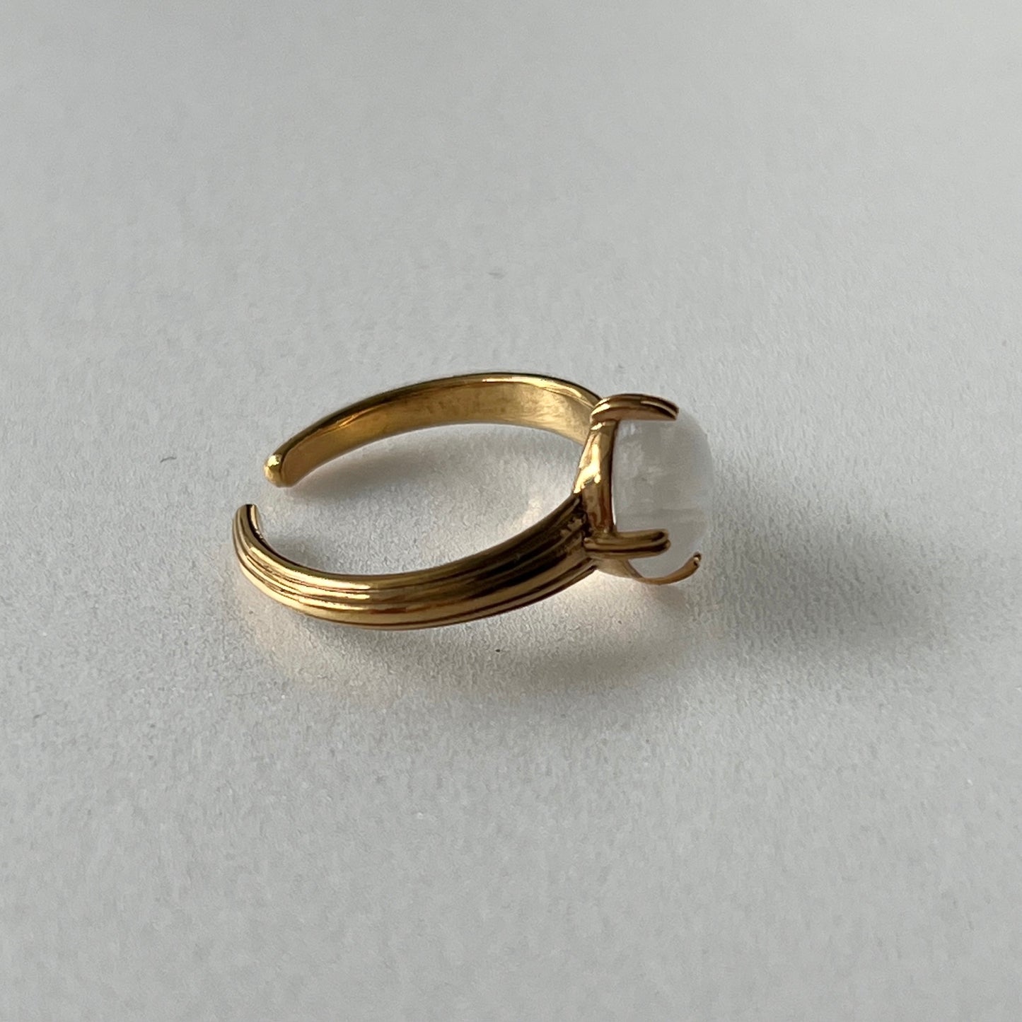 [ rainbow moon stone ] croissant gold