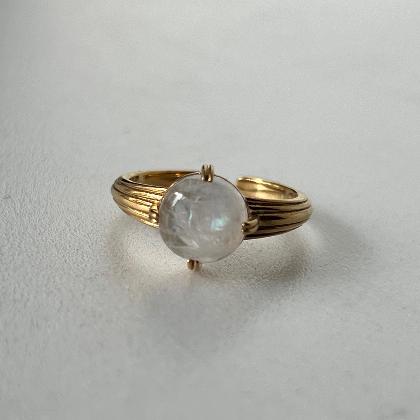 [ rainbow moon stone ] croissant gold