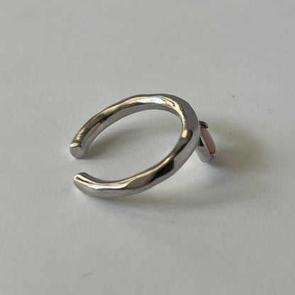 [ pink shell ] um heart ring silver [ free size ]