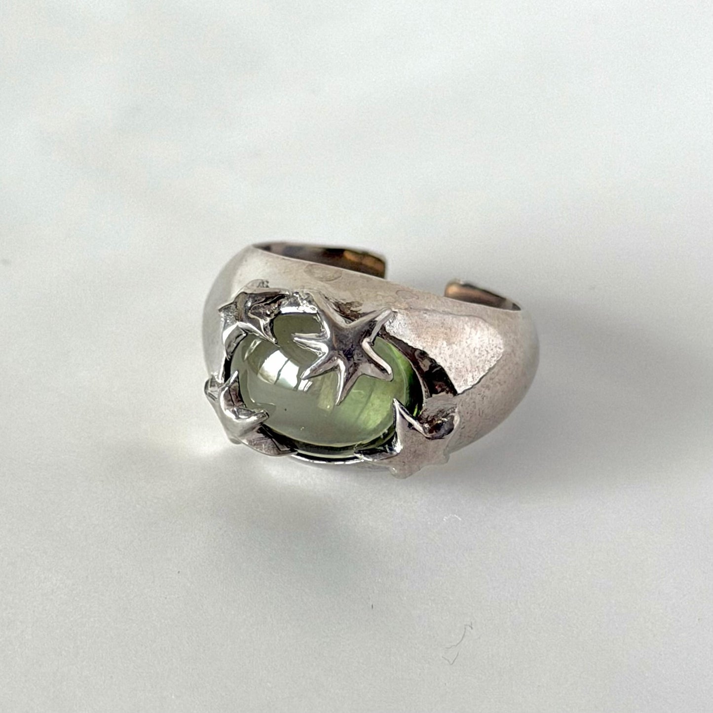 [ light green ] twinkle ring silver