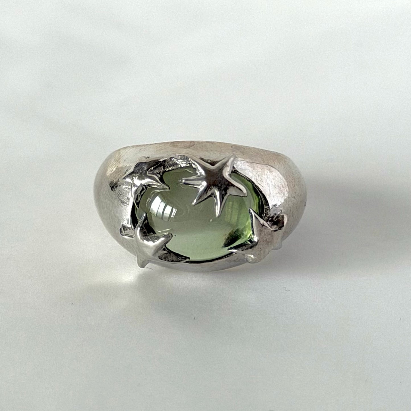 [ light green ] twinkle ring silver