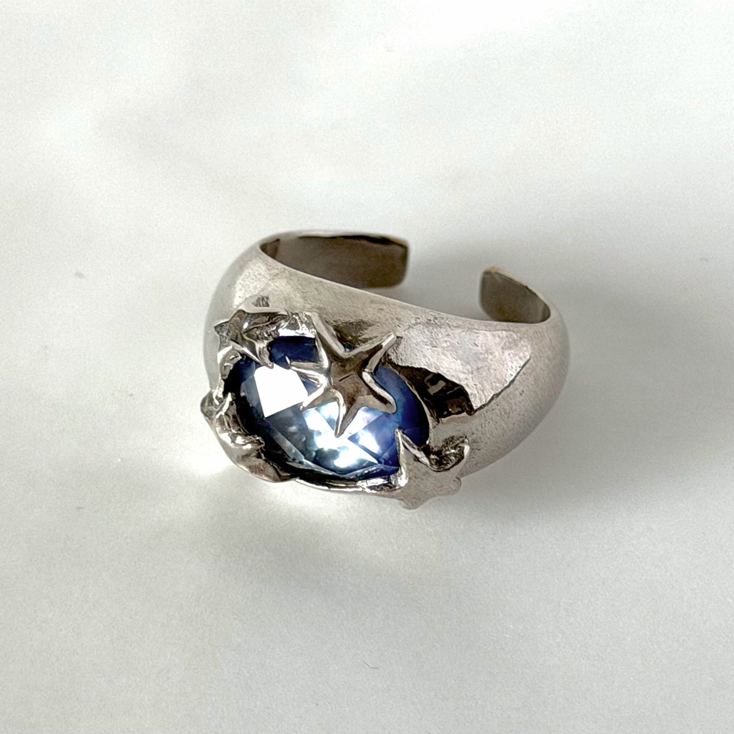 [ lapis lazuli quartz triplet ] twinkle ring silver
