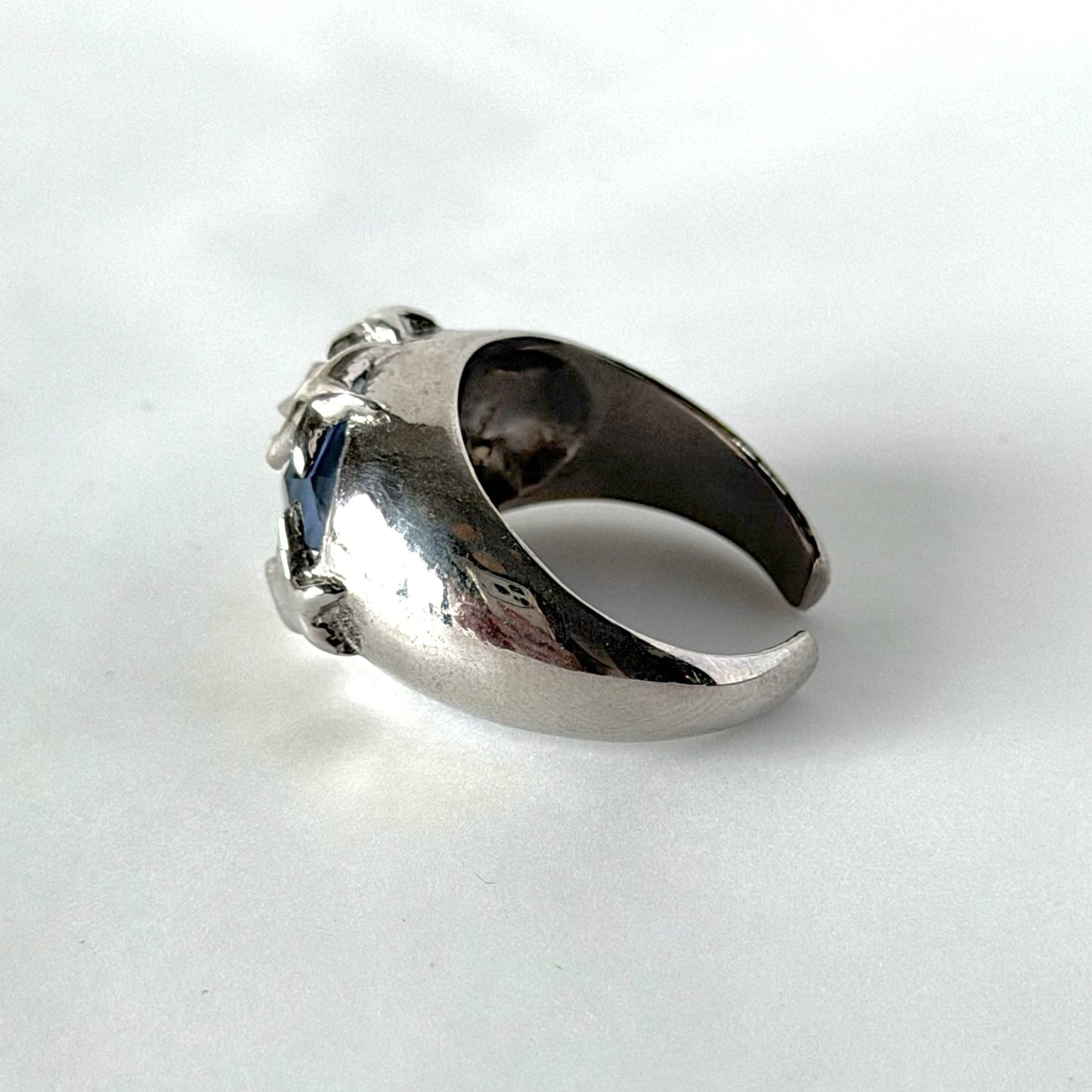 [ lapis lazuli quartz triplet ] twinkle ring silver