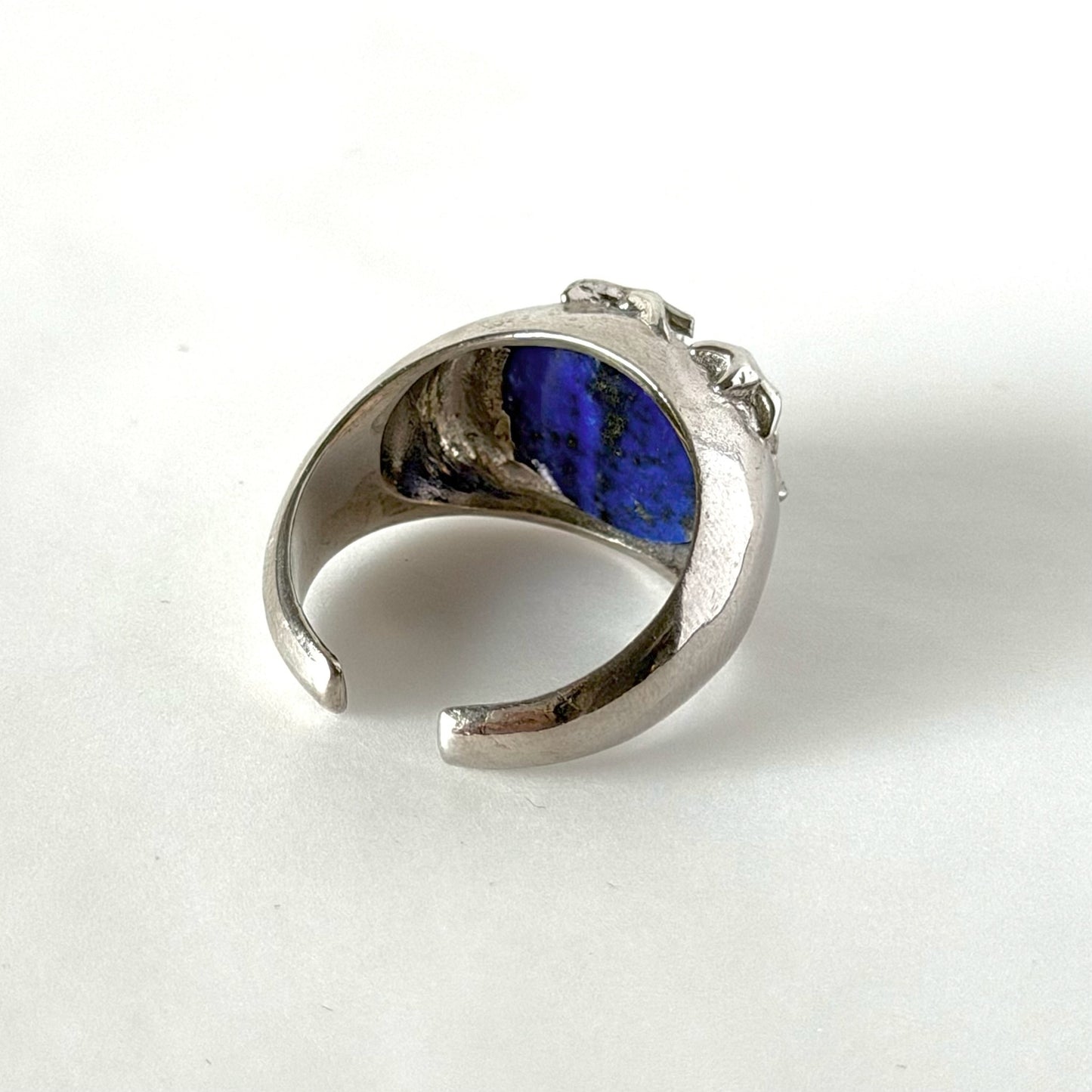 [ lapis lazuli quartz triplet ] twinkle ring silver