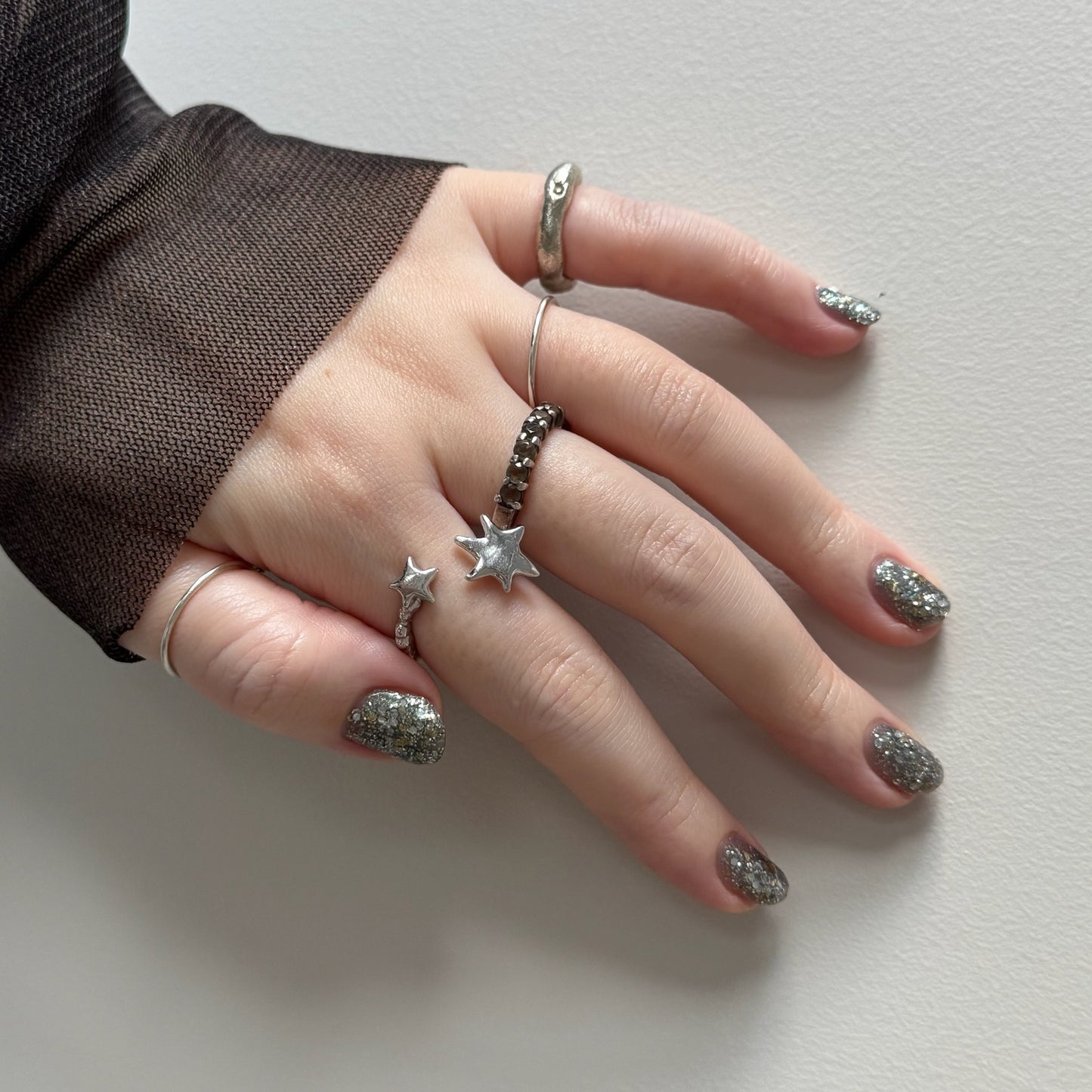 [ silver ] multiple star [ free size ]