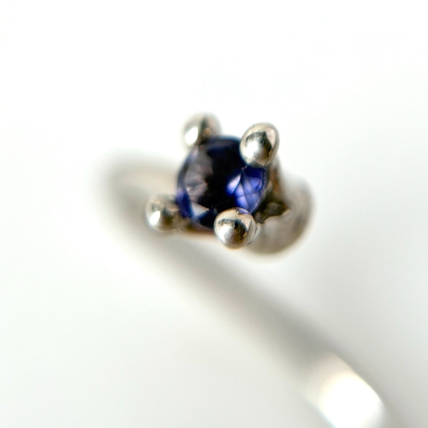 [ iolite ] swirl ring silver