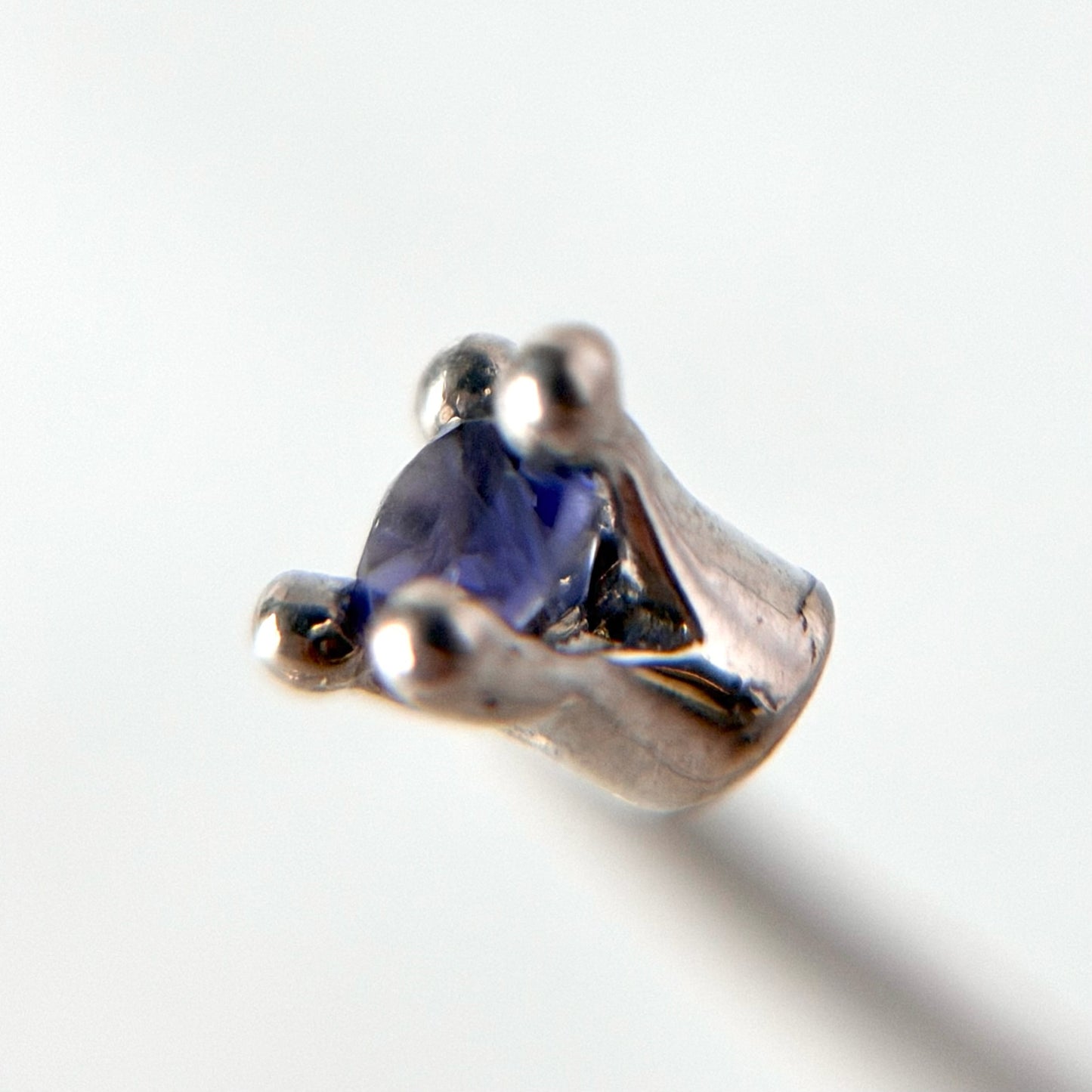 [ iolite ] swirl ring silver