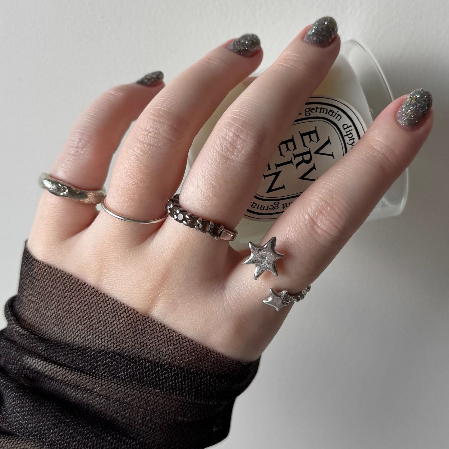 [ silver ] multiple star [ free size ]
