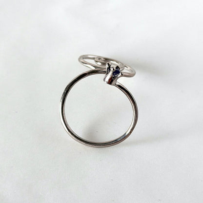 [ iolite ] swirl ring silver