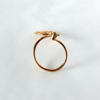 [ green apetite ] swirl ring gold