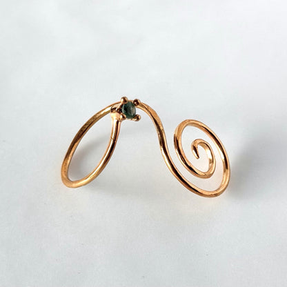 [ green apetite ] swirl ring gold