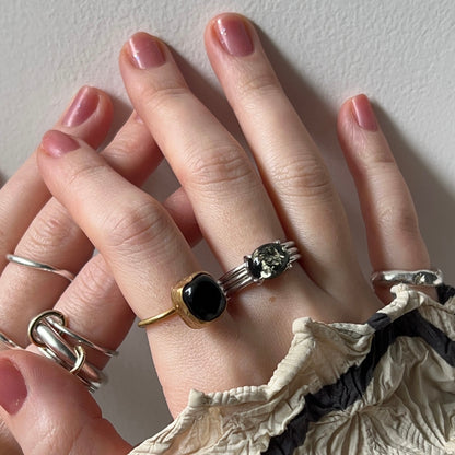 [ black amber ] trois silver