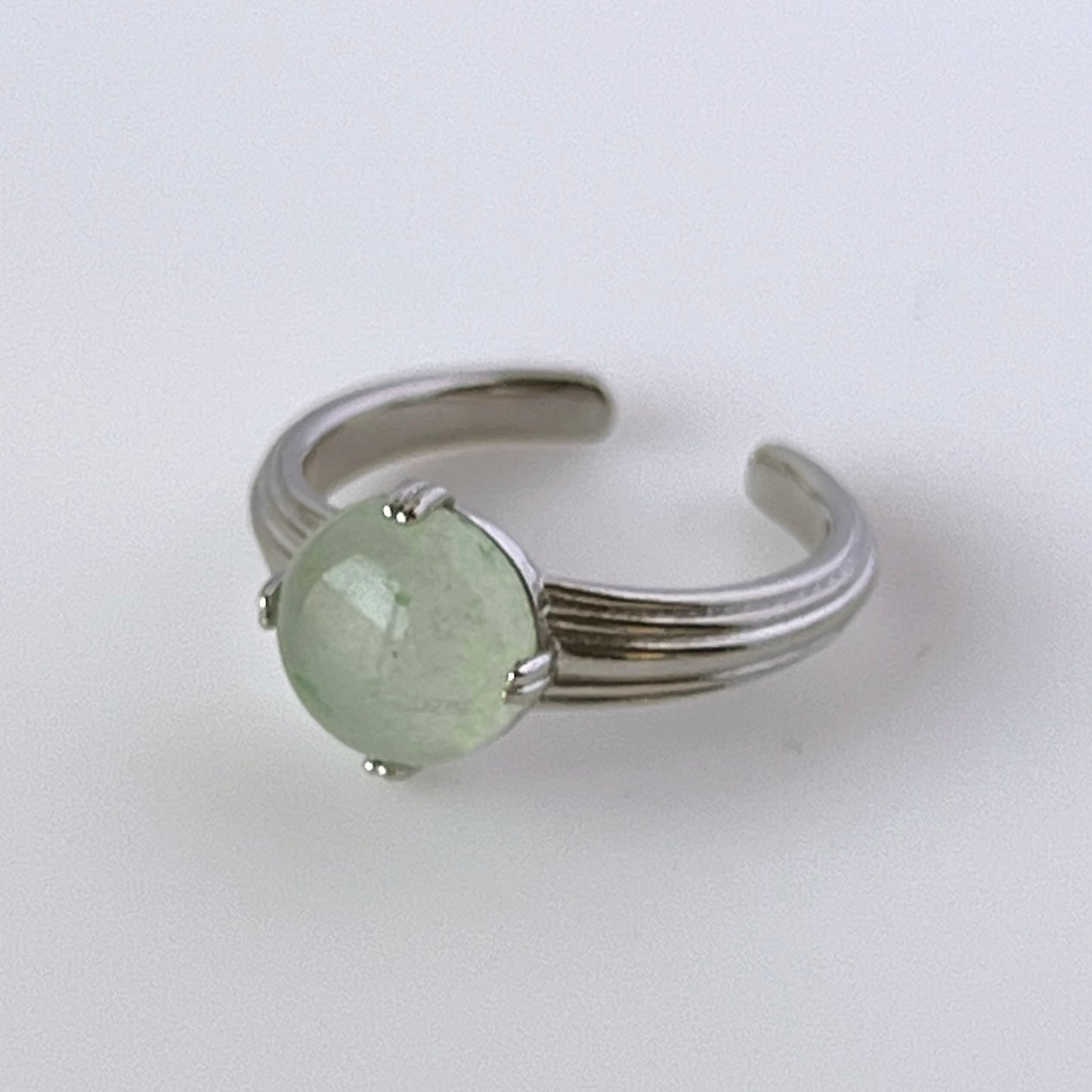 [ green aventurine ] croissant silver