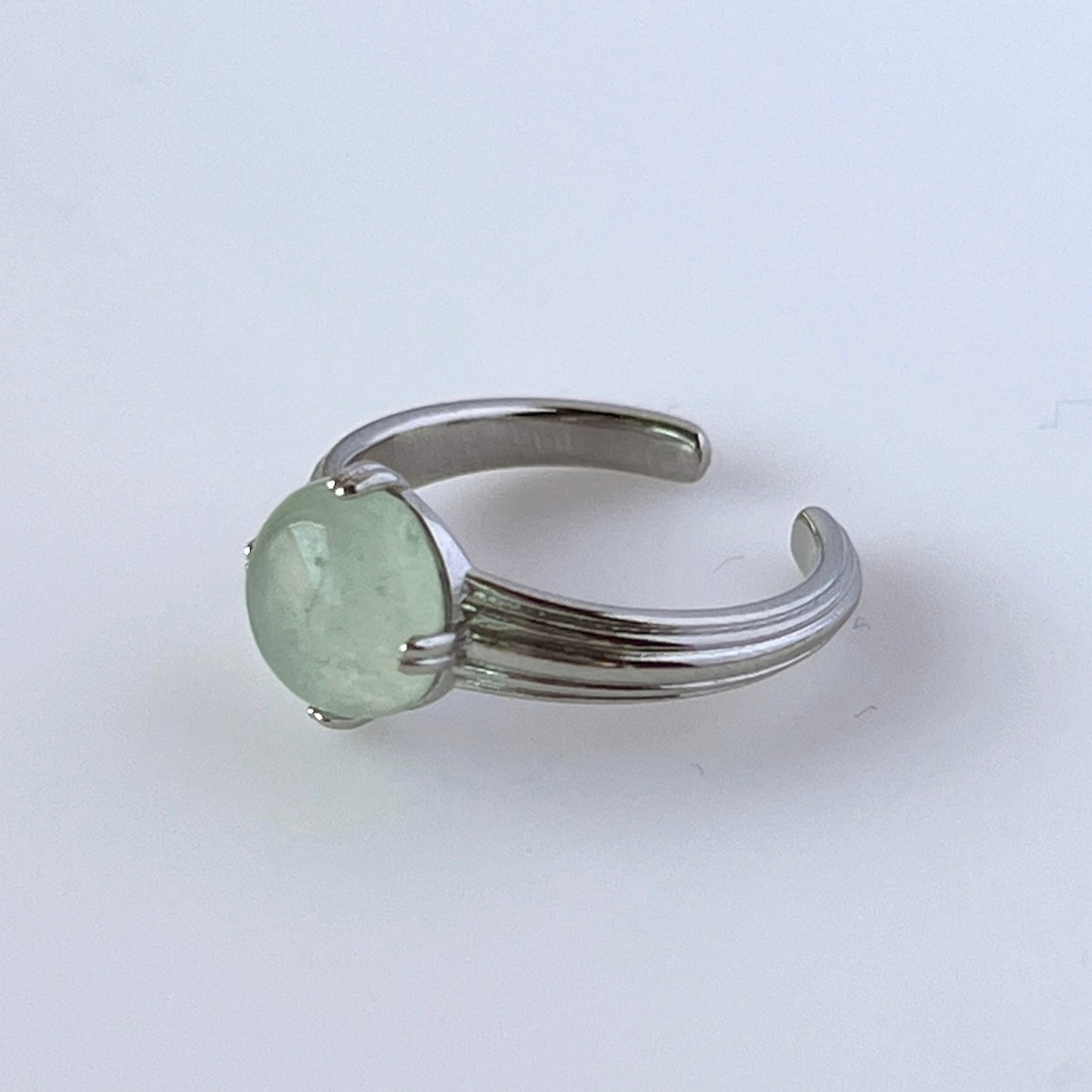 [ green aventurine ] croissant silver