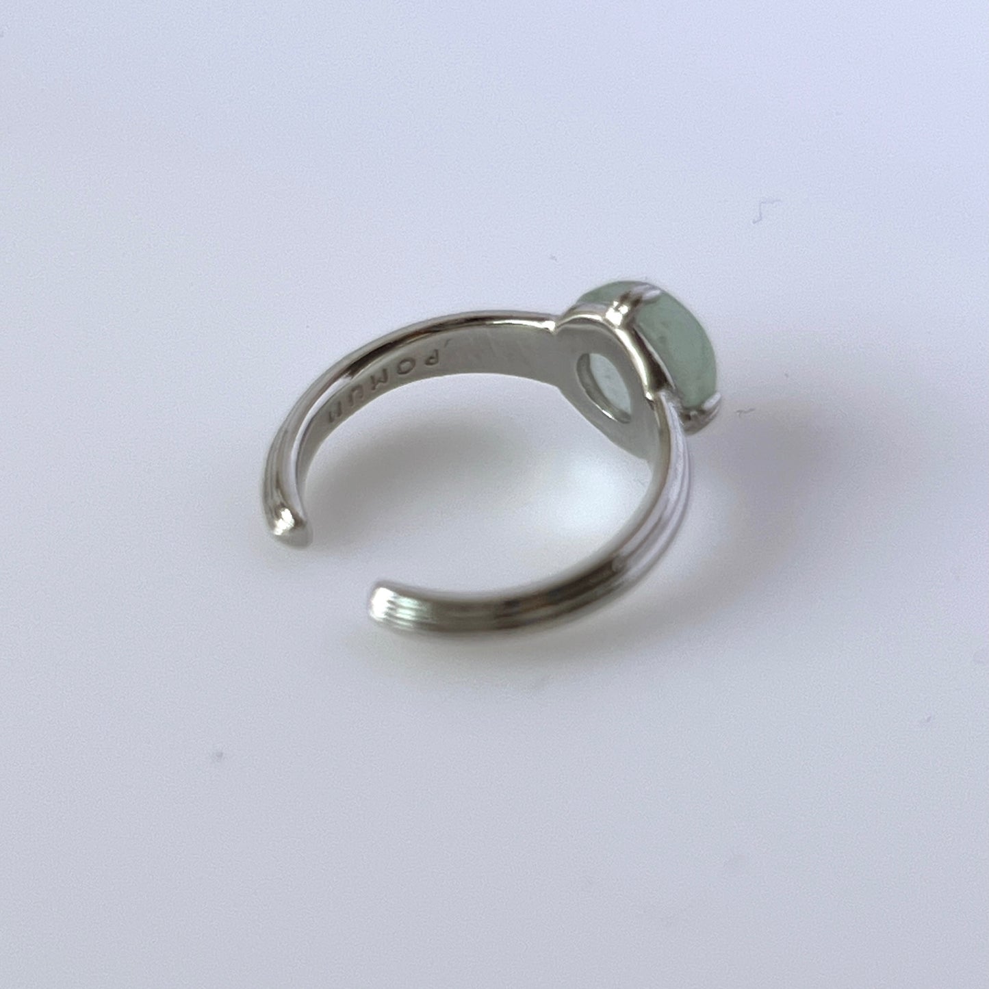 [ green aventurine ] croissant silver