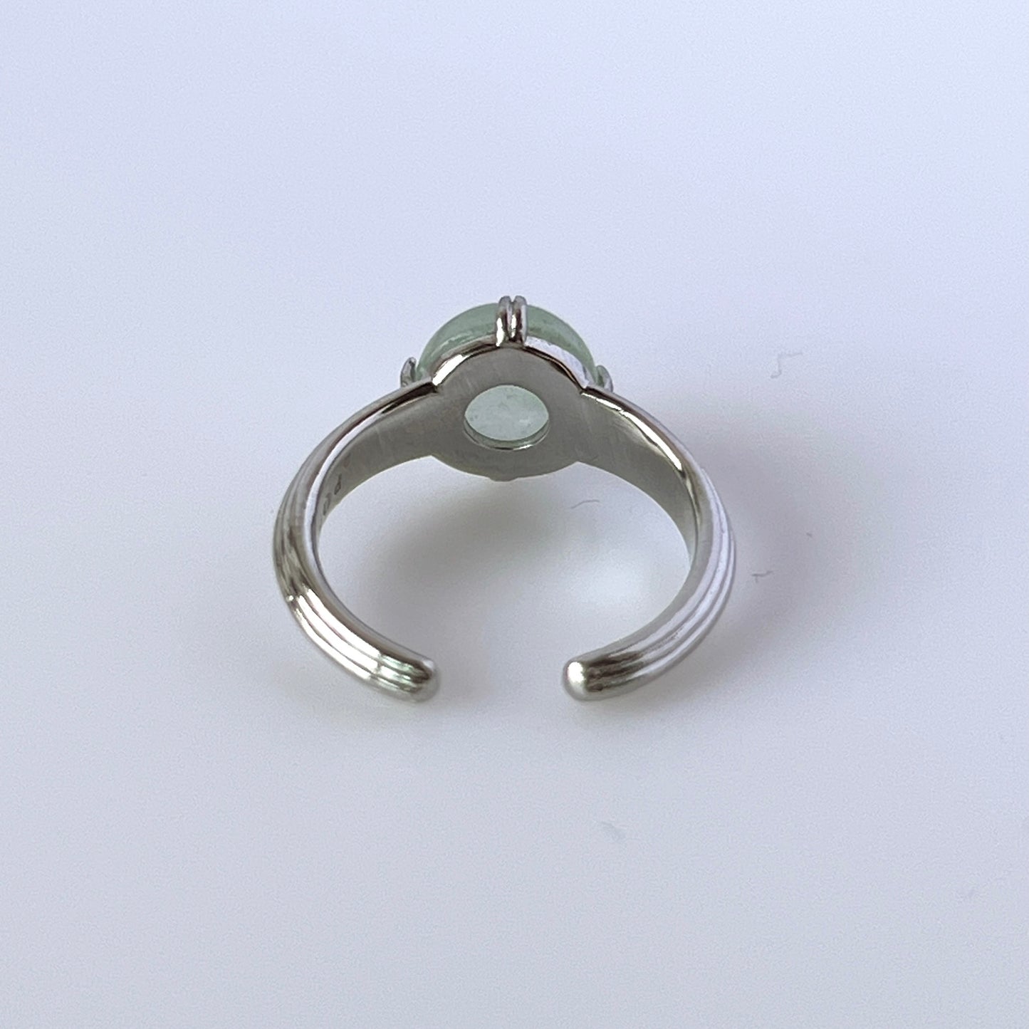 [ green aventurine ] croissant silver