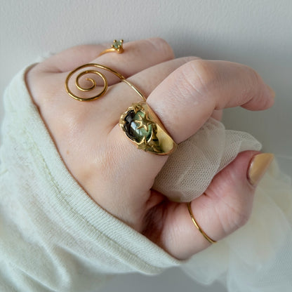 [ light green ] twinkle ring gold