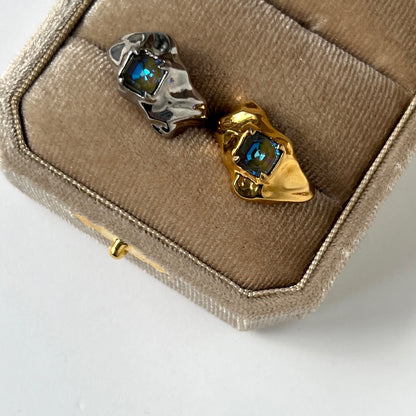 [ army green delight ]  melt ring  gold