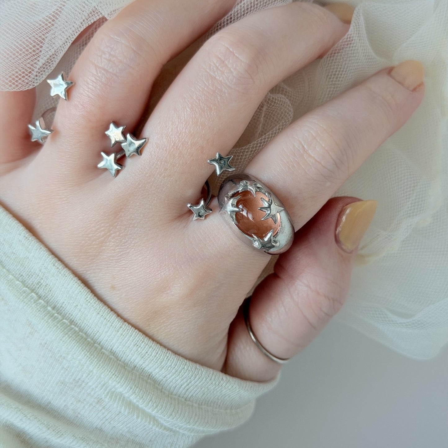 [ blush ] twinkle ring silver