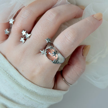 [ blush ] twinkle ring silver
