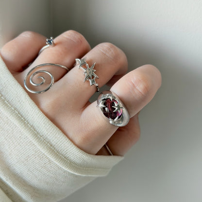 [ wine ] twinkle ring silver