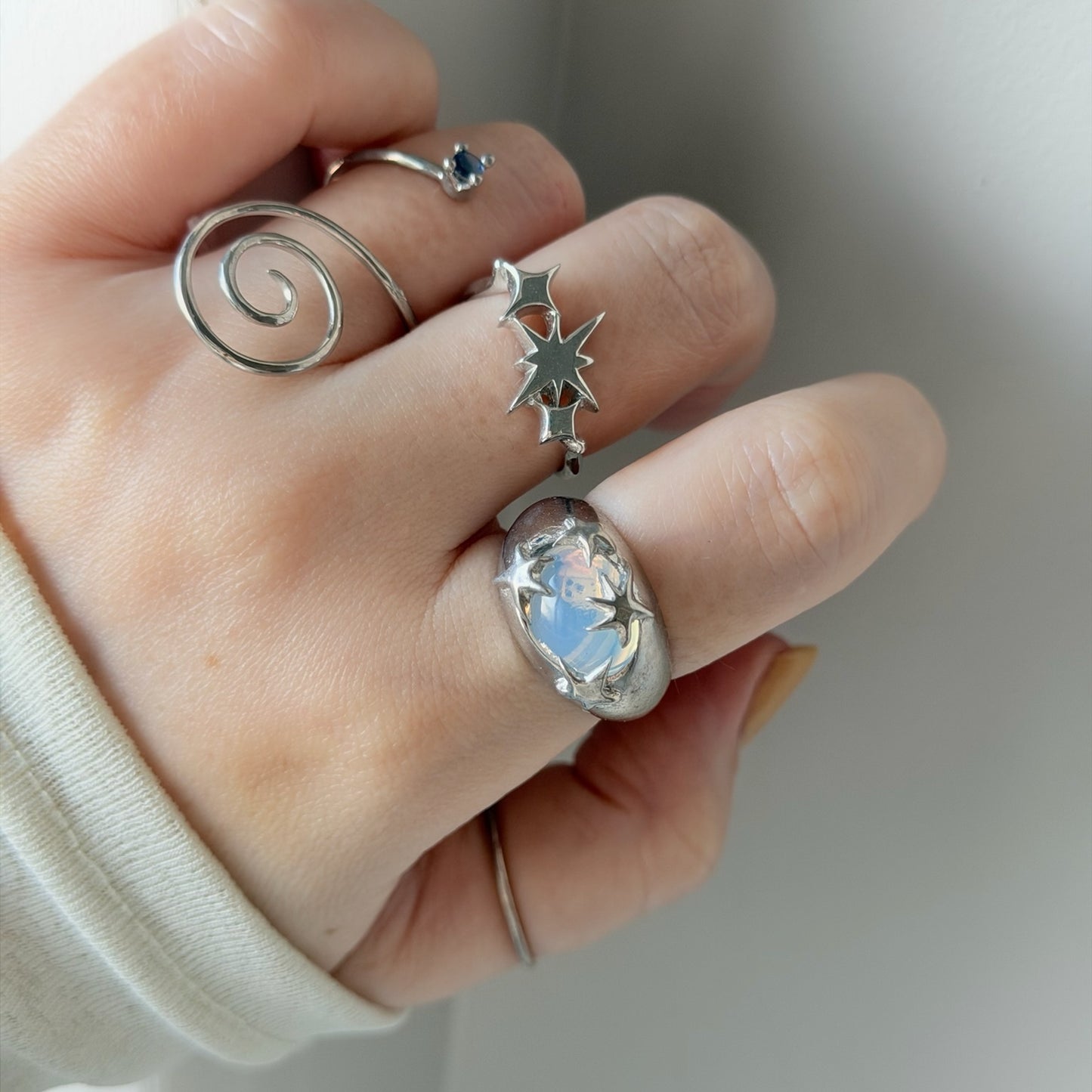 [ dew ] twinkle ring silver