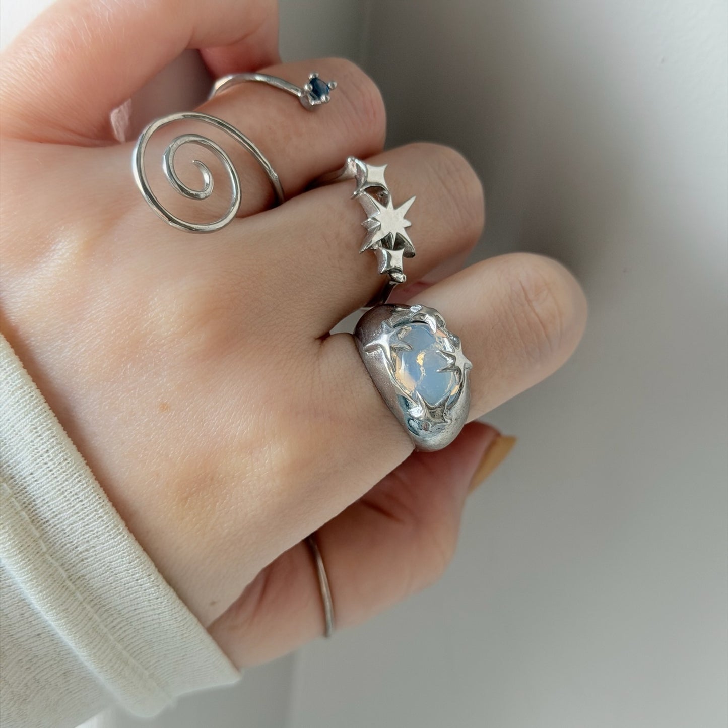 [ dew ] twinkle ring silver