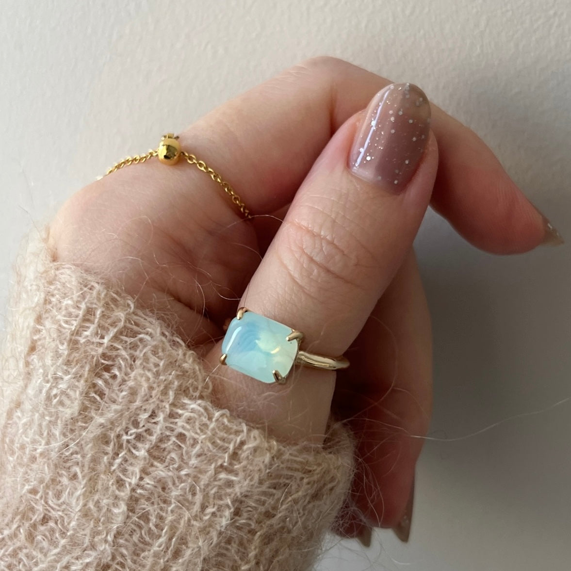 [ opal ] gem OCTAGON gold