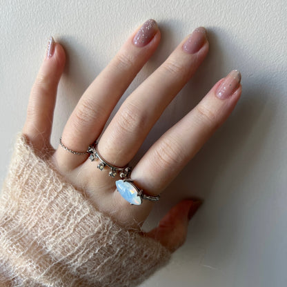 [ opal ] gem MARQUISE silver