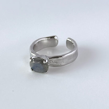 [ labradorite ] um silver ring [ free size ]