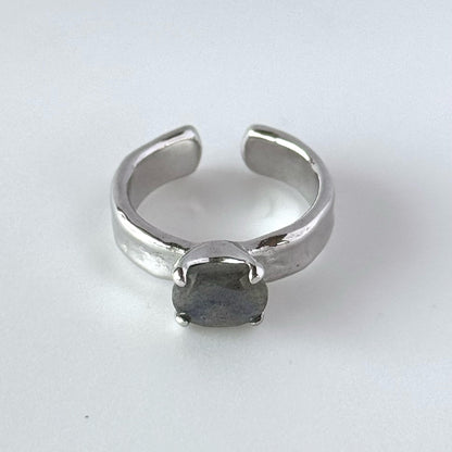 [ labradorite ] um silver ring [ free size ]