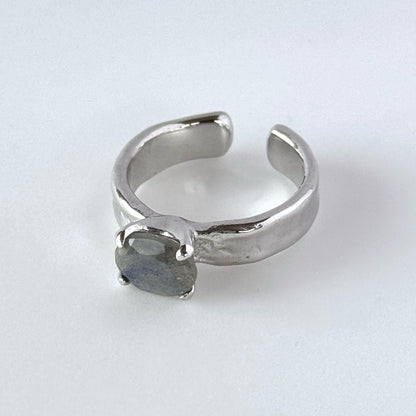 [ labradorite ] um silver ring [ free size ]