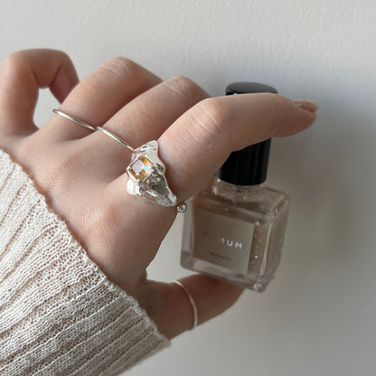 [ ochre ]  melt ring  silver
