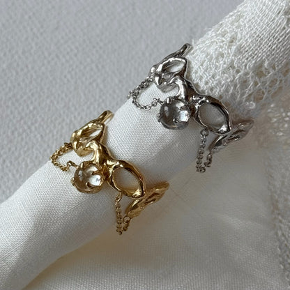 [ crystal ] nuanced mesh gold [ free size ]