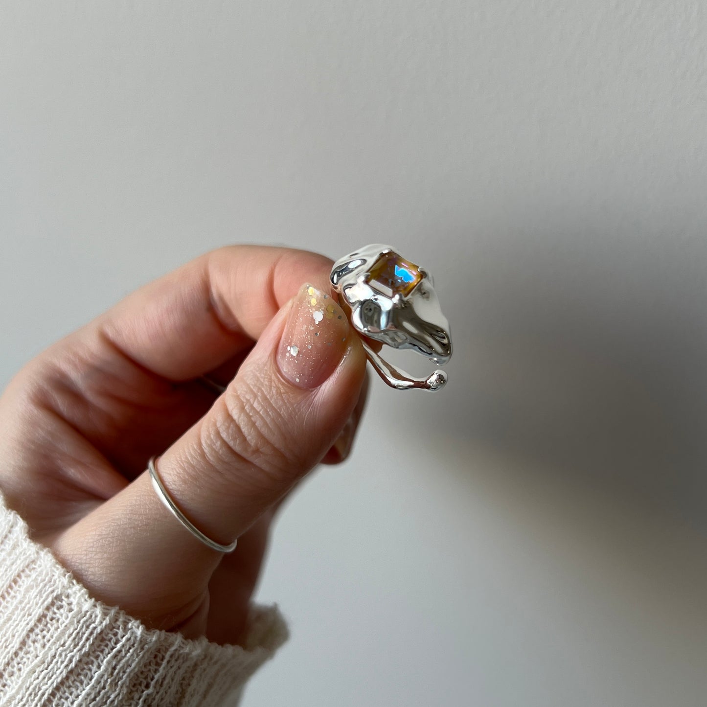 [ ochre ]  melt ring  silver