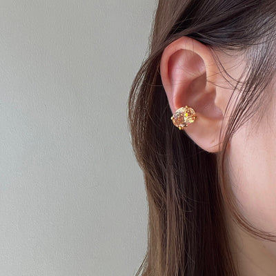 [ champagne ] GEM ear cuff silver