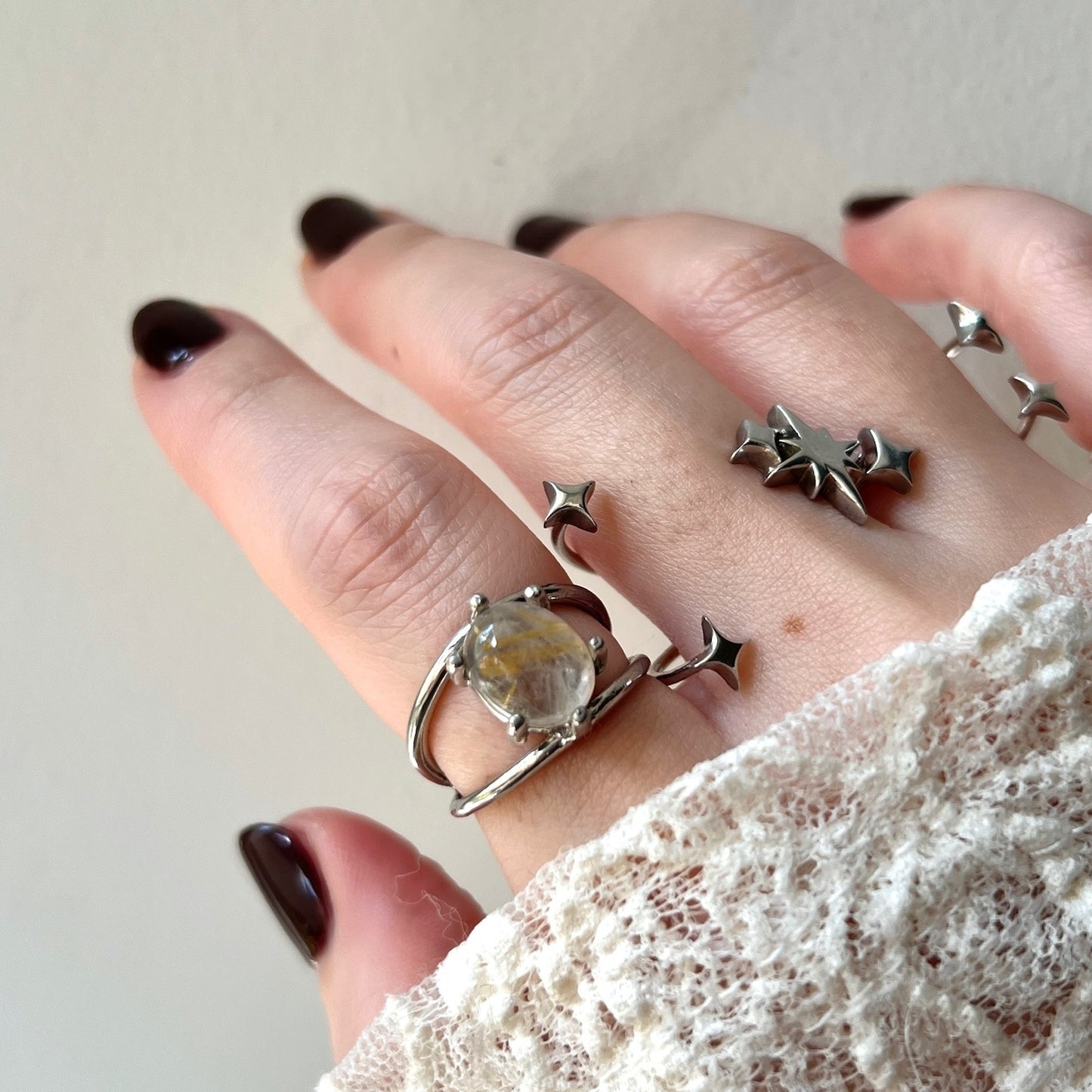 [ rutile quartz ] double silver