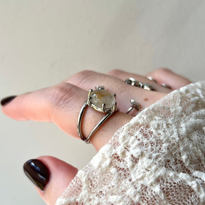 [ rutile quartz ] double silver
